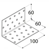 DMX Montavimo kampas, 60 x 60 x 100 x 2 mm 20 vnt.