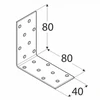 DMX Montavimo kampas, 80 x 80 x 40 x 2 mm 20 vnt.