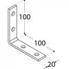 DMX Montavimo kampas, 100 x 100 x 20 x 4 mm 20 vnt.