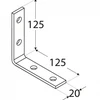 DMX Kampinis laikiklis KW6 125x125x20x4mm