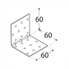 DMX Kampinis laikiklis KMP5 60x60x60mm 1.5mm armuotas