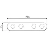 DMX Plokščias jungiklis FLW80 77x13x2 mm
