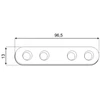 DMX Plakanais savienotājs FLW100 96,5x13x2,0 mm (iep. 4 gab.)