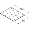 DMX Plokštelė PP10 240x80x2mm montavimui plati
