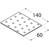 DMX Plokštelė PP5 140x60x2mm montavimui plati