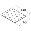DMX Montavimo plokštelė, 140 x 60 x 2 mm