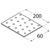 DMX Montavimo plokštelė, 200 x 60 x 2 mm