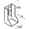 DMX Tvirtinimo elementas-batas WBZ30 100x140x2mm sijoms, sijoms, vidinėms