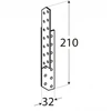 DMX Tvirtinimas LK4 32x210x2mm gegnės dešinysis