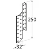 DMX Gegnių jungtis, 40 x 252 x 2 mm, kairinė