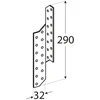 DMX Tvirtinimas LK7 32x290x2mm gegnių kairysis