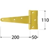 DMX Gate hinge ZT 200x50x110x2.5 mm steel, brass-plated
