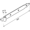 DMX Eņģe uzliekama ZP 600x35/4.0x13 mm tērauda misiņa