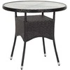 Domoletti TABLE FROM WICKER TEMPERED GLASS TOP