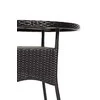 Domoletti TABLE FROM WICKER TEMPERED GLASS TOP