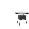Domoletti TABLE FROM WICKER TEMPERED GLASS TOP