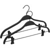 Domoletti RUBBER COATED HANGER LR040 Juodas 2 PCS