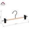 Domoletti METAL HANGER WOOD ROUND BAR Juodas 2PCS