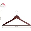 Domoletti WOODEN HANGER LSN001-G DARK WOOD 5 PCS