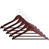 Domoletti WOODEN HANGER LSN001-G DARK WOOD 5 PCS
