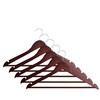 Domoletti WOODEN HANGER LSN001-G DARK WOOD 5 PCS