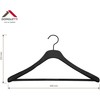 Domoletti RUBBER COATED HANGER LSN007 Juodas