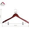 Domoletti WOODEN HANGER LSN015-A DARK WOOD 2 PCS