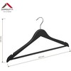 Domoletti RUBBER COATED HANGER LSR013C Juodas 3PCS