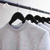 Domoletti RUBBER COATED HANGER LSR013C Juodas 3PCS