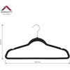 Domoletti VELVET HANGER LSV010 Juodas 5 PCS