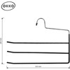 Okko Goclever PVC DIPPED PANT HANGER LS16BTF Juodas