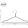 Okko Domoletti PVC DIPPED HANGER LSMD074 Juodas 10 PCS