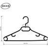 Okko Domoletti PLASTIC HANGER Juodas LSP037 10PCS