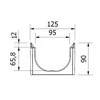 Drenažo latakas su grotelėmis Easyline Aco, A15, 100 cm x 12.5 cm x 9 cm