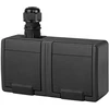Dubultā kontaktligzda Elektro-Plast Aquant 5045-67, Iezemēta rozete, IP65, antracīta
