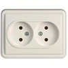 Kištukinis lizdas VILMA STANDARD ST 150, 2 vietų, be įžeminimo, baltas