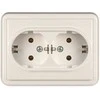 Kištukinis lizdas VILMA STANDARD ST 150, 2 vietų, su įžeminimu, baltas