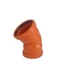 Lauko kanalizacijos dvimovė alkūnė Magnaplast, Ø 110 mm, 45°