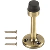 Durų atrama Haushalt DS011CC, 7,7 cm, skersmuo 3,6 cm, guma/plienas, žalvaris