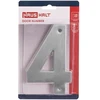 Durų numeris Haushalt SS-4, 14,5 cm x 9,5 cm, nerūdijantis plienas, nerūdijantis plienas