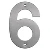 Durų numeris Haushalt SS-6, 14,5 cm x 9,5 cm, plienas/nerūdijantis plienas, nerūdijantis plienas