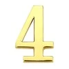 Durų numeris Haushalt GP-4, 4,5 cm x 2,8 cm, cinko, aukso spalvos.