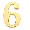 Durų numeris Haushalt GP-6, 4,5 cm x 2,8 cm, cinko, aukso spalvos.