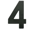 Durų numeris Haushalt MB-4, 14,5 cm, metalinės, juodos spalvos.