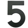 Durų numeris Haushalt MB-5, 14,5 cm, metalinės, juodos spalvos.