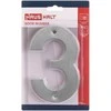 Durų numeris Haushalt SS-3, 14,5 cm x 9,5 cm, nerūdijantis plienas, nerūdijantis plienas