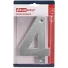 Durų numeris Haushalt SS-4, 14,5 cm x 9,5 cm, nerūdijantis plienas, nerūdijantis plienas