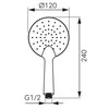 Dušo galvutė Ferro Phila S175BL, juoda, 120 mm