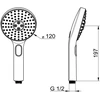 Dušas galviņa Oras Hydractiva 242403, pelēka krās./hroma krās., 12 cm