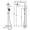 Rinkinys prysznicowy Domoletti THERMO SHOWER COLUMN IN Juodas